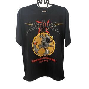 Y2K 1993-2008 Metallica Club 15 Years Infecting The Planet T-Shirt Size Large